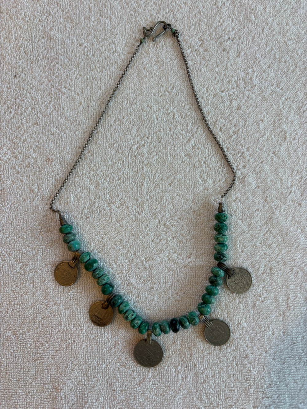 Double Happiness Plutarch Necklace coins and stones - Picture 2 of 7